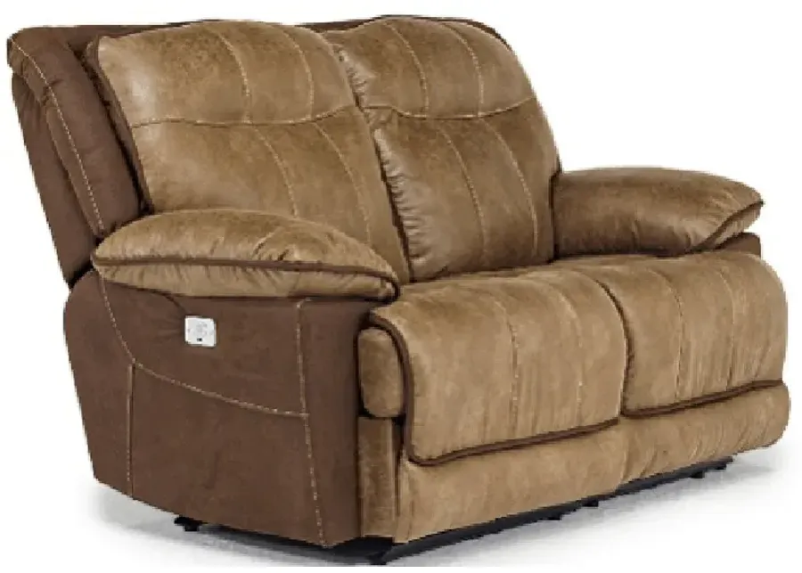 Bubba 2 Power Loveseat in Brown