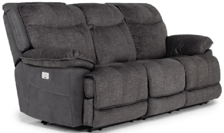 Bubba 2 Power Sofa w/ 2 Power Armless Recliner in Graphite