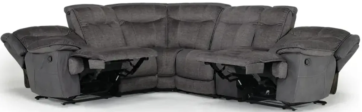 Bubba 6 Piece Reclining Sectional in Graphite