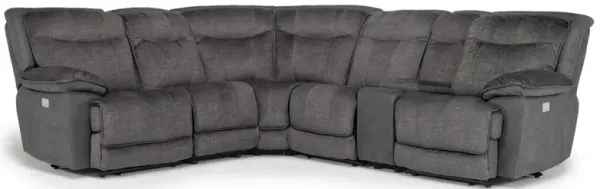Bubba 6 Piece 2 Power Sectional in Graphite