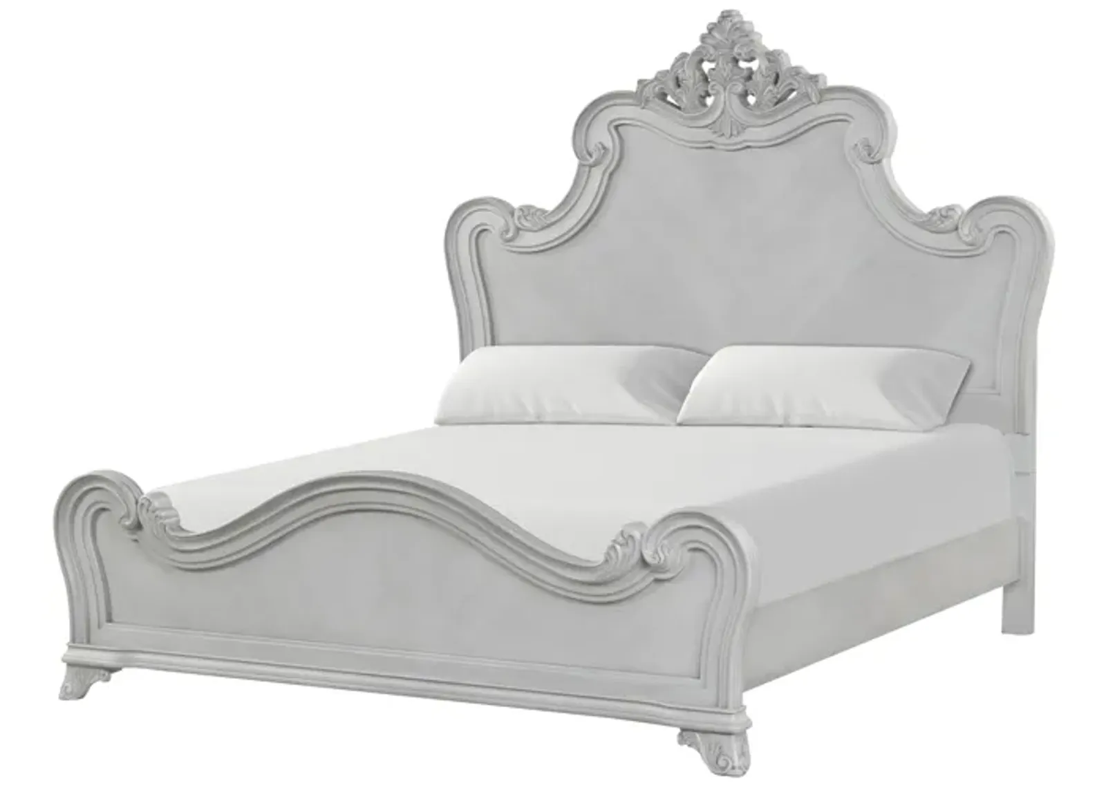 Cambria Panel Bed in Mist Gray, Queen