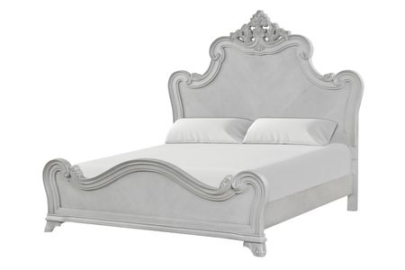 Cambria Panel Bed in Mist Gray, Queen
