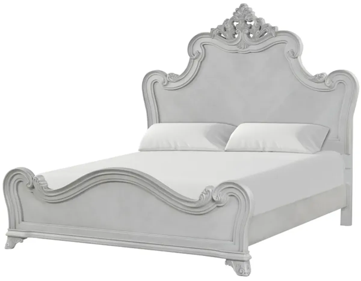 Cambria Panel Bed in Mist Gray, CA King