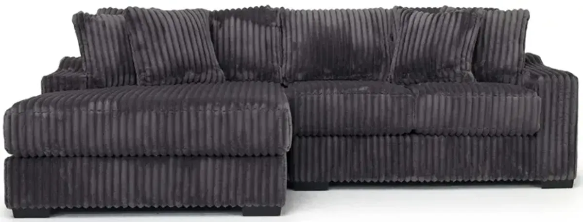 Casper Sofa Chaise in Pony Slate, Left Facing