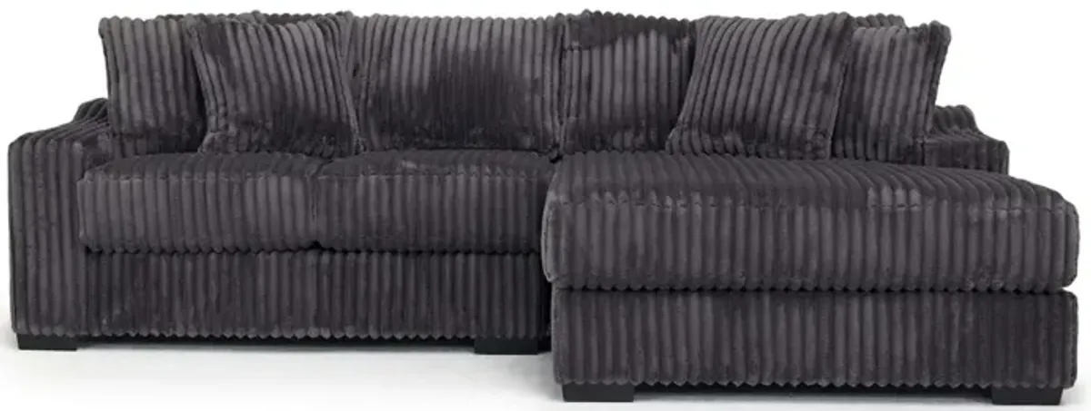 Casper Sofa Chaise in Pony Slate, Right Facing