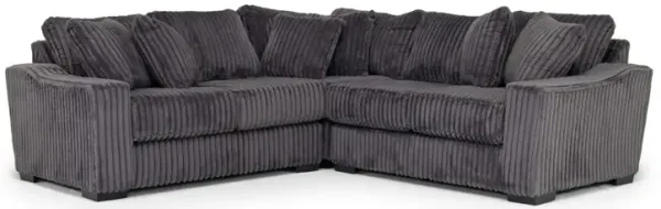 Casper 3 Piece Loveseat Sectional in Pony Slate