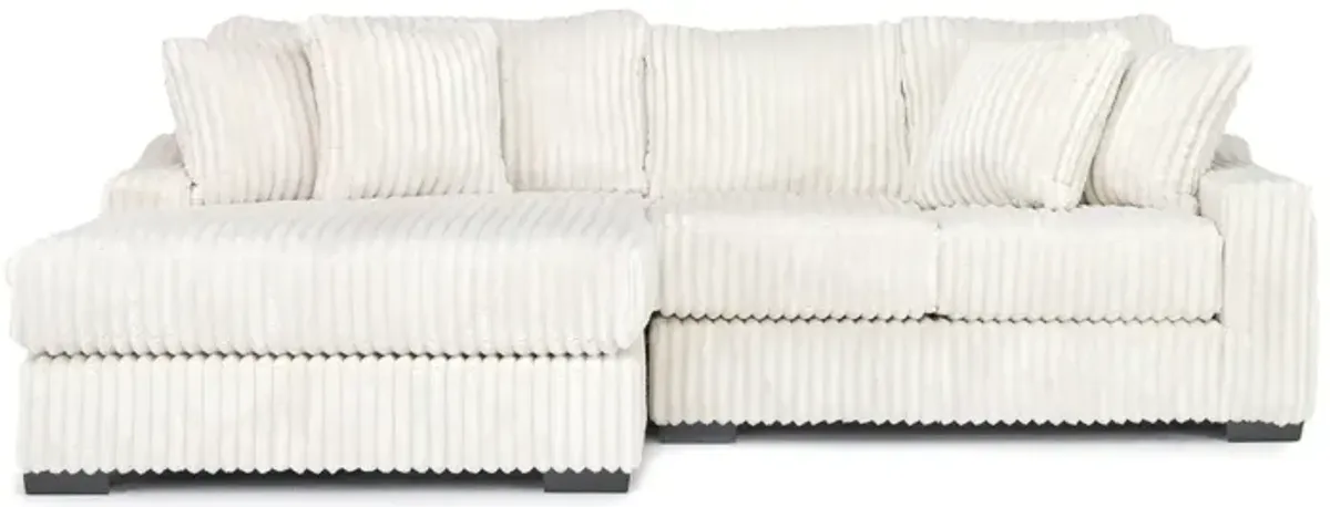 Casper Sofa Chaise in Pony Cream, Left Facing