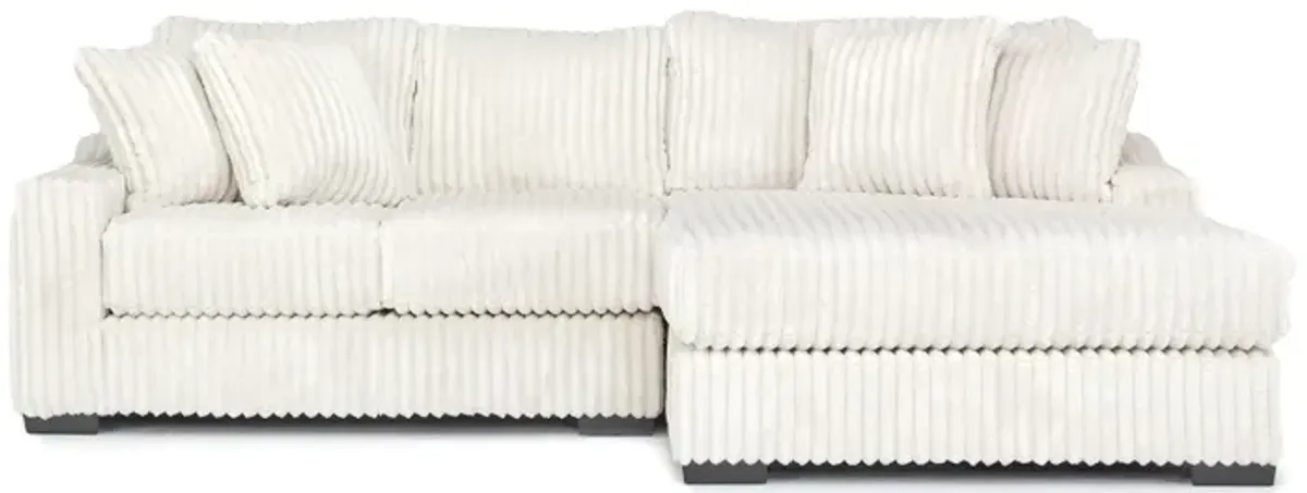 Casper Sofa Chaise in Pony Cream, Right Facing