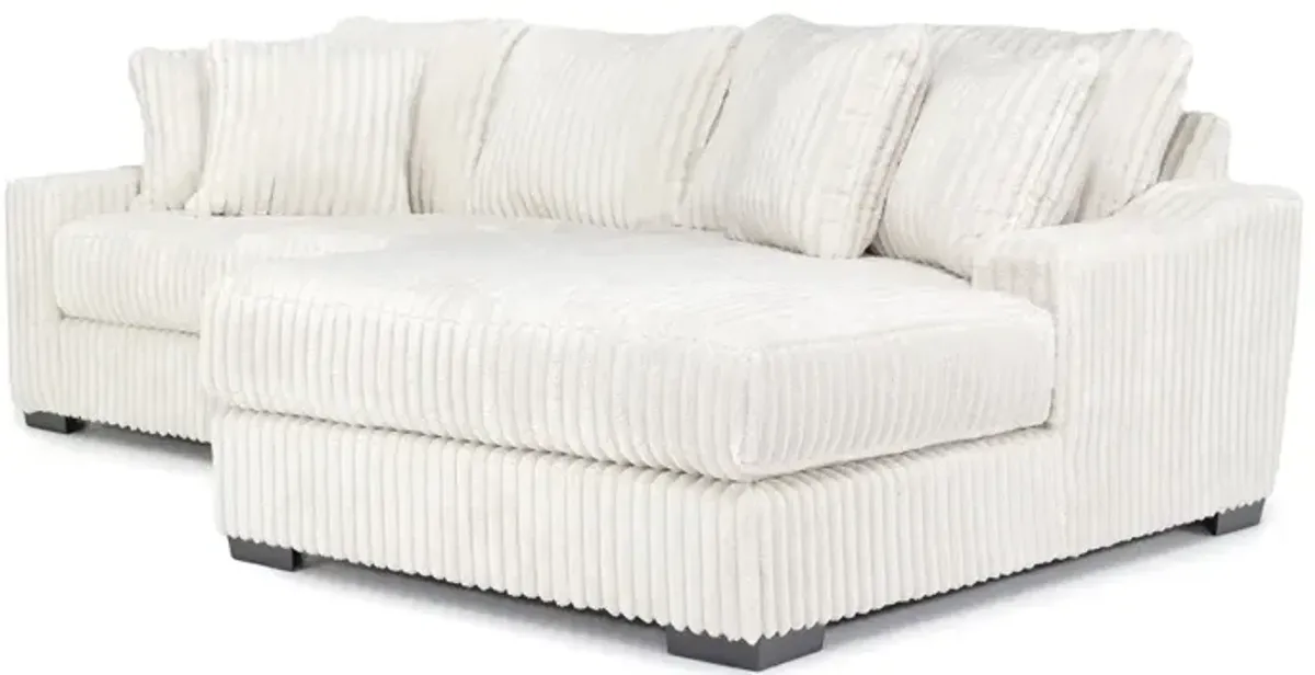 Casper Sofa Chaise in Pony Cream, Right Facing