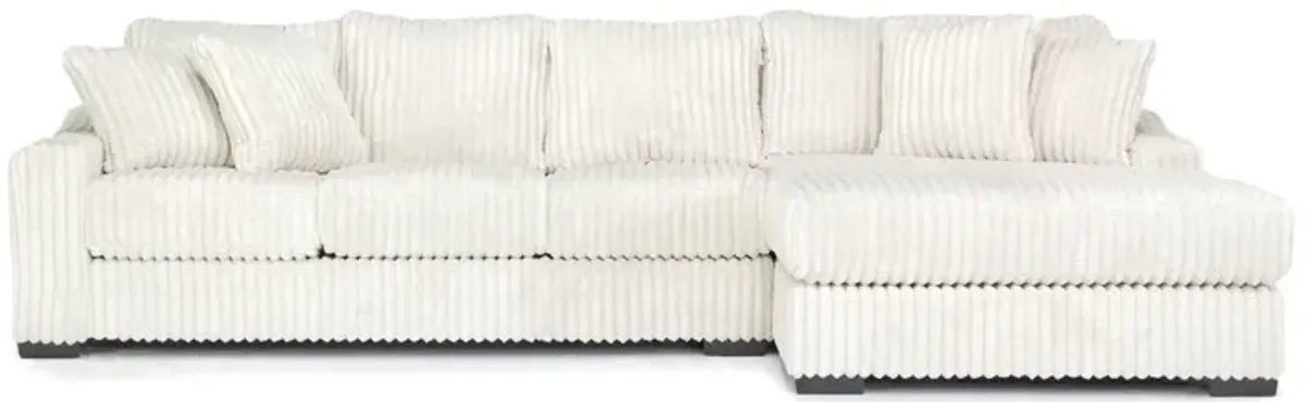 Casper XL Sofa Chaise in Pony Cream, Right Facing