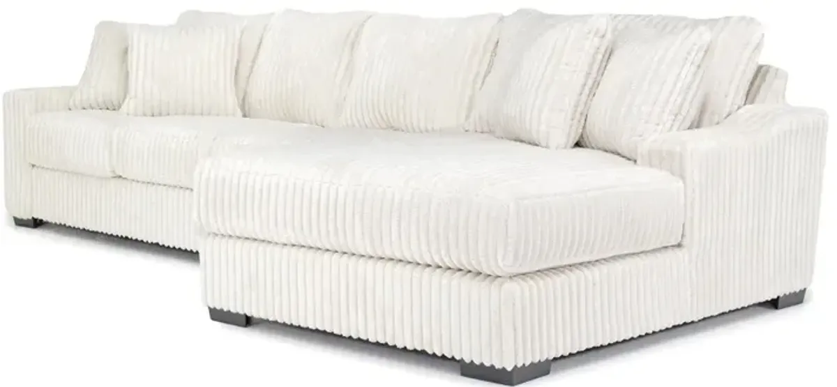 Casper XL Sofa Chaise in Pony Cream, Right Facing