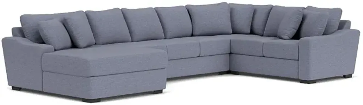 Casper Crypton Performance Tux Sofa Chaise Sectional in Custom, Left Facing