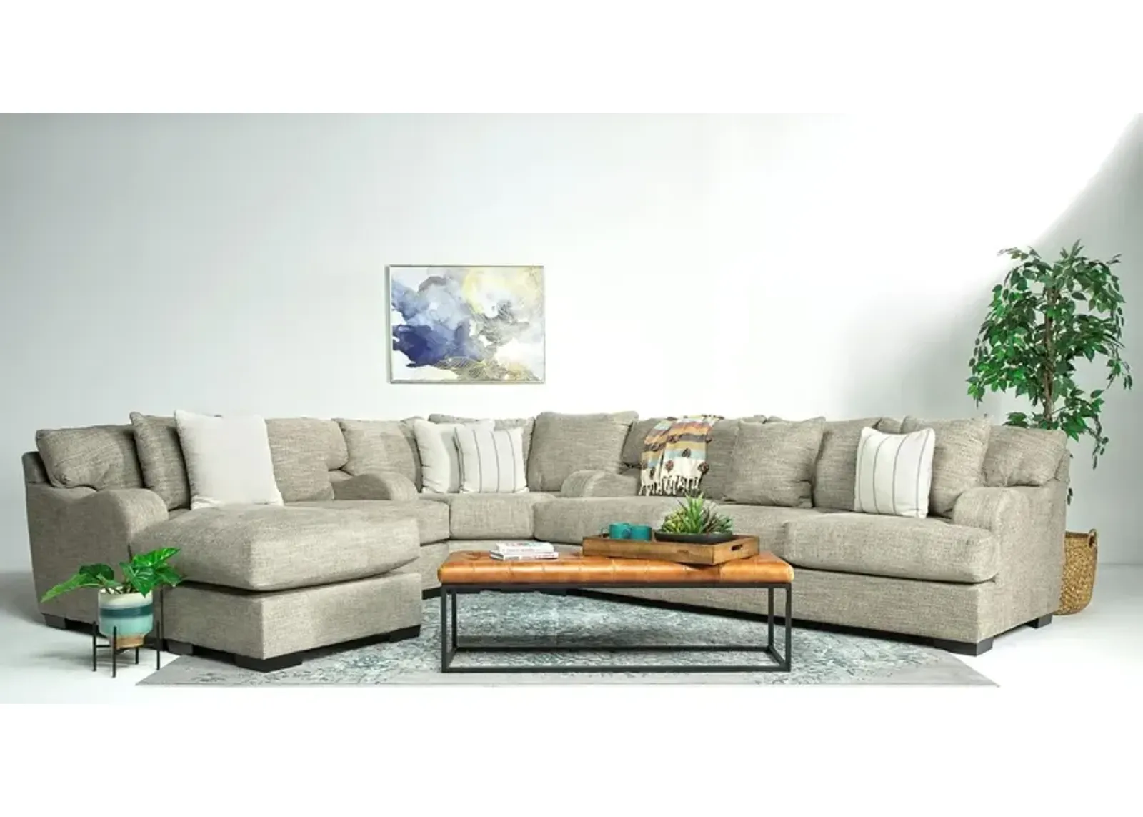 Catamaran 3 Piece Reversible Chaise Sectional - Custom Order