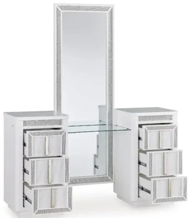 Chalanna Vanity & Mirror in White