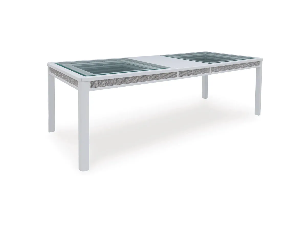 Chalanna Dining Table & 4 Chairs in White