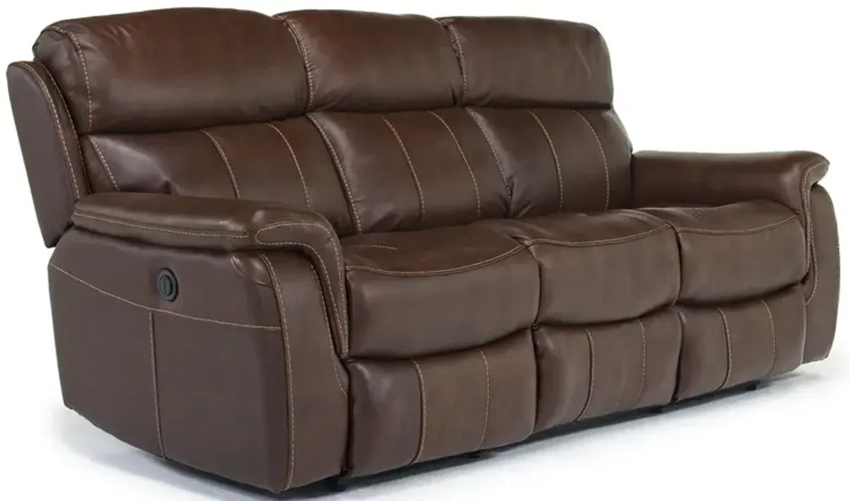 Ranger Power Sofa & Console Loveseat in Brown Leather