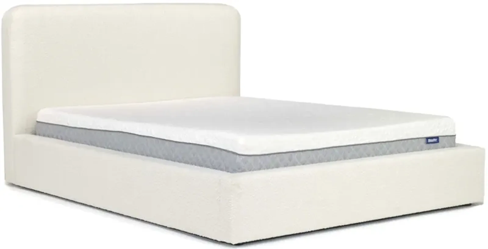 Cloud Boucle Upholstered Panel Bed in Maya Boucle, Queen