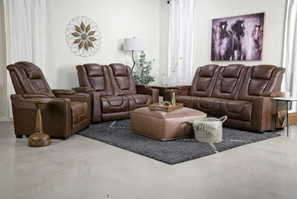 Cody 2 Power Sofa & Loveseat in Walnut
