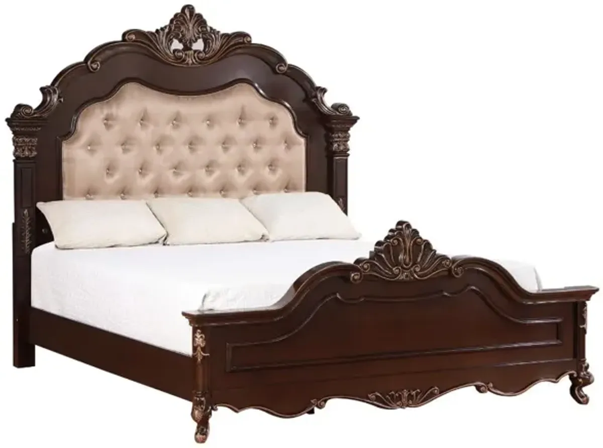 Constantine Upholstered Bed in Cherry, CA King