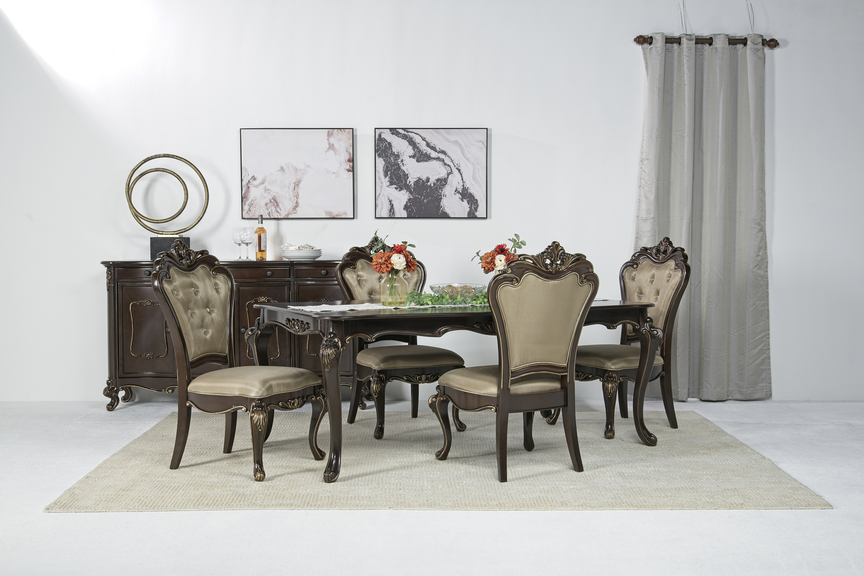Constantine Dining Table & 4 Chairs in Cherry