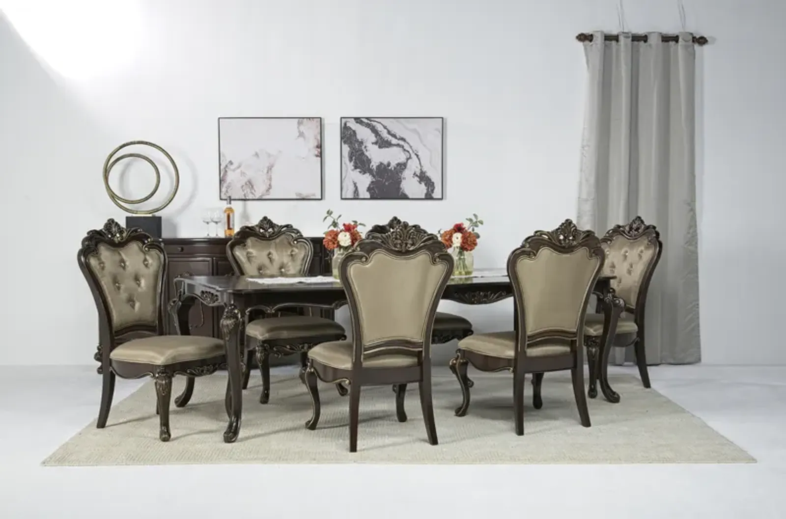 Constantine Dining Table & 6 Chairs in Cherry