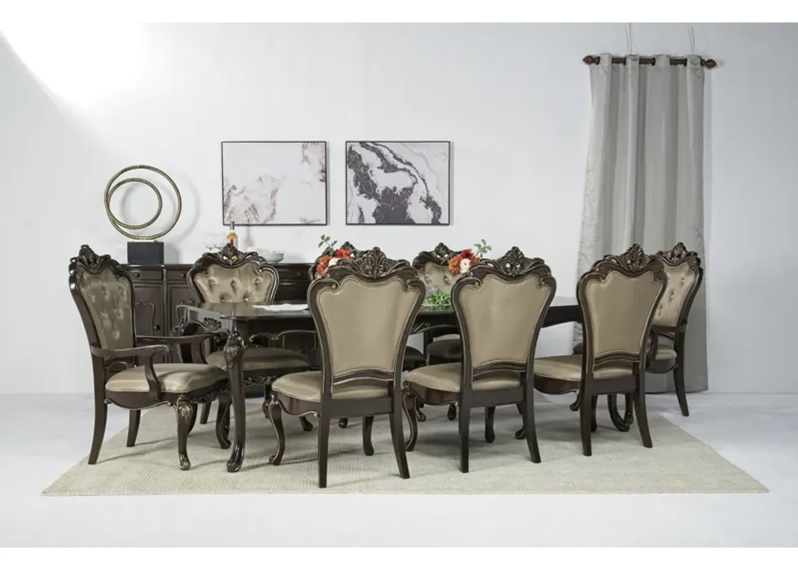 Constantine Dining Table, 6 Chairs & 2 Arm Chairs in Cherry