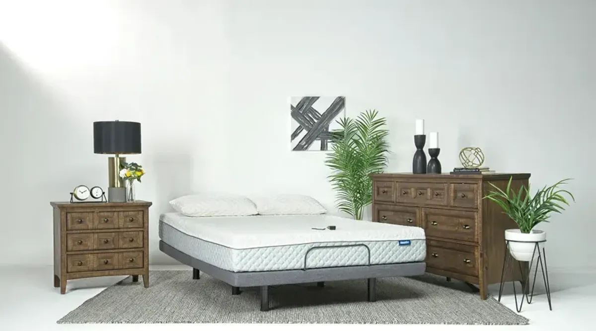 Sleepmor 10 Inch Copper Infused Medium Mattress & Adjustable Foundation, Twin 