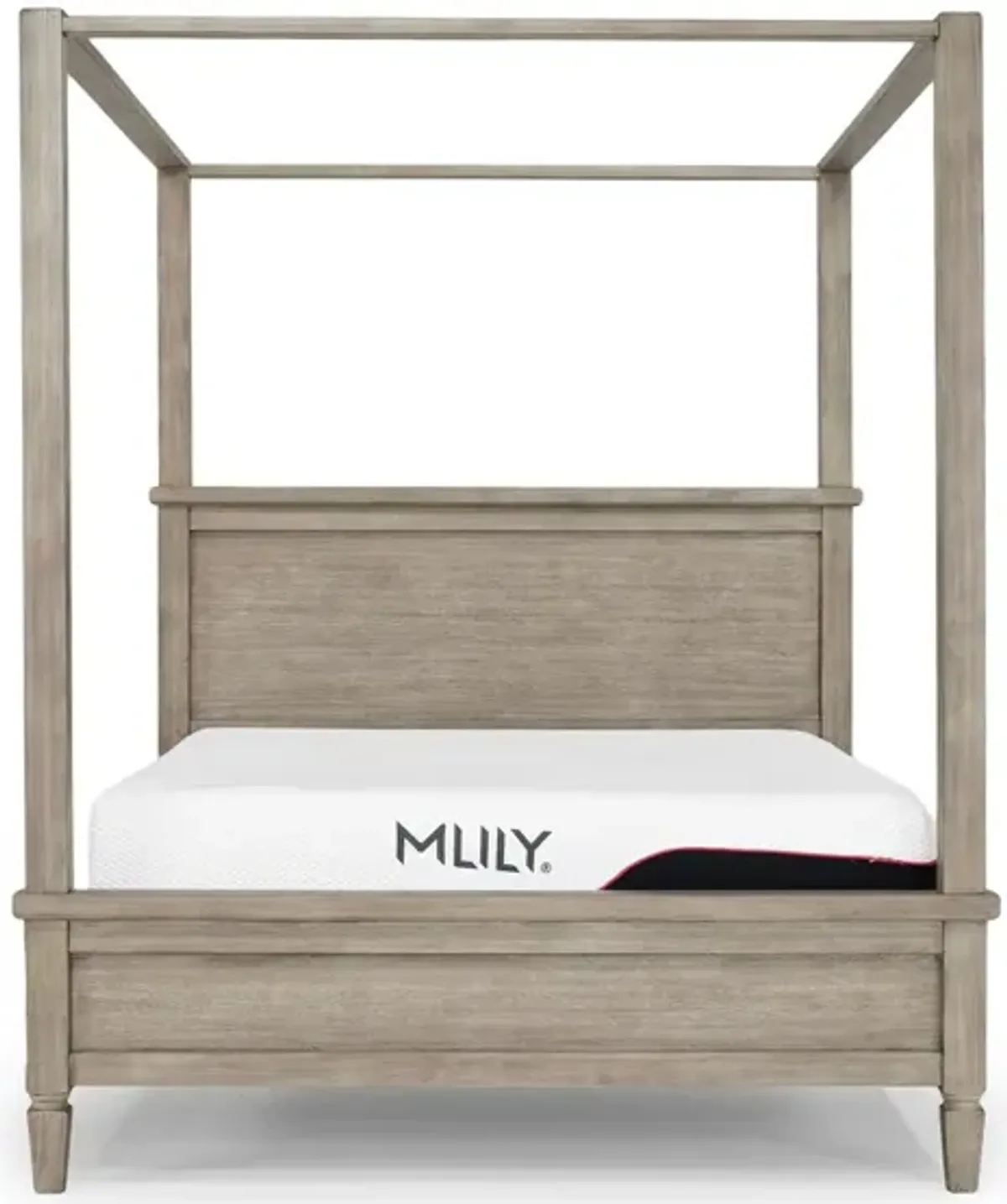 Country Side Canopy Bed in Brown, Queen