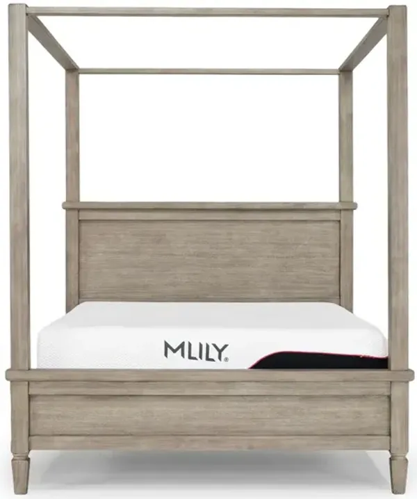 Country Side Canopy Bed in Brown, Queen