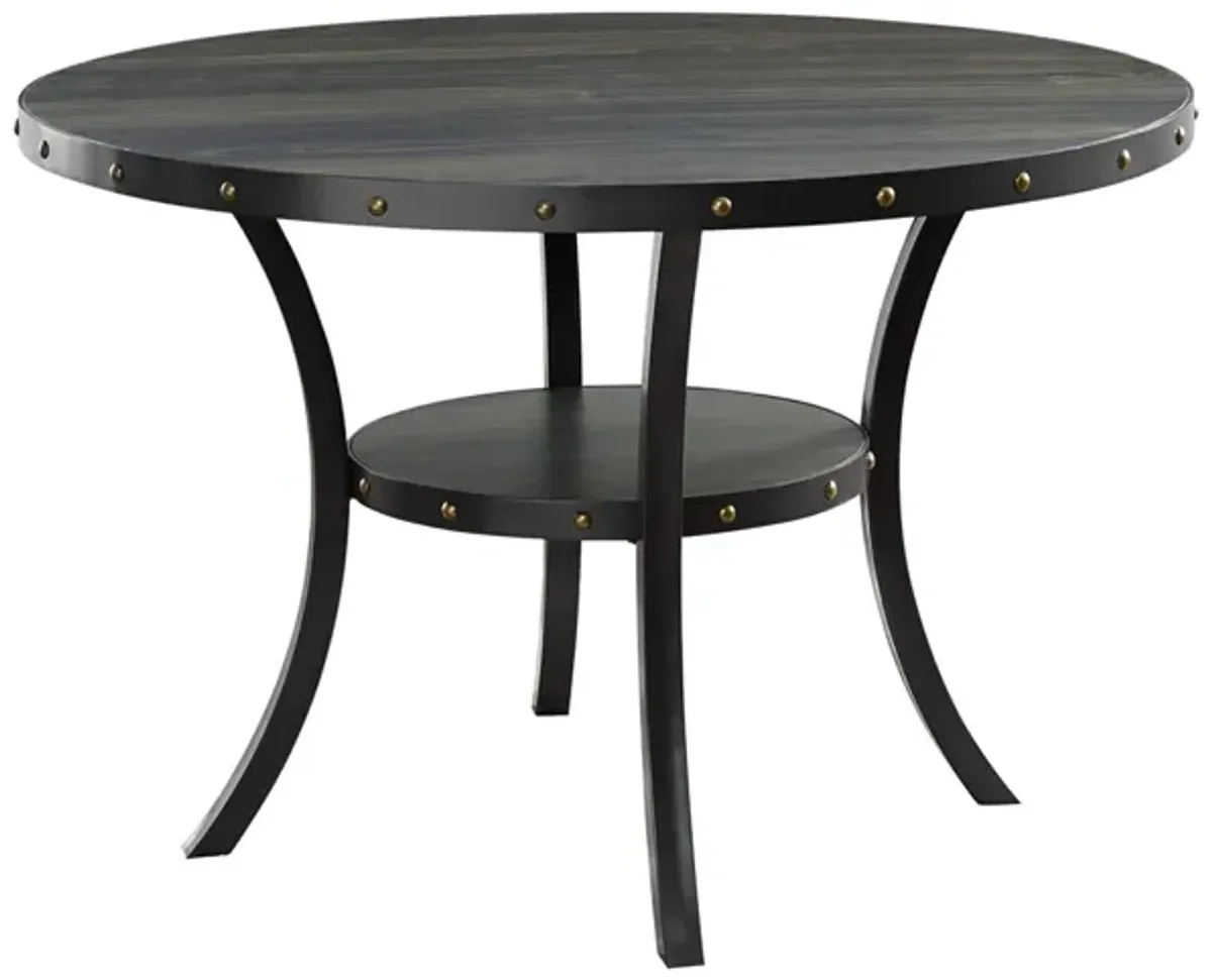 Crispin Round Dining Table & 4 Chairs in Marine Blue