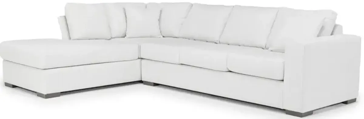 Dennon Sofa Chaise Sectional in Sea Salt, Left Facing