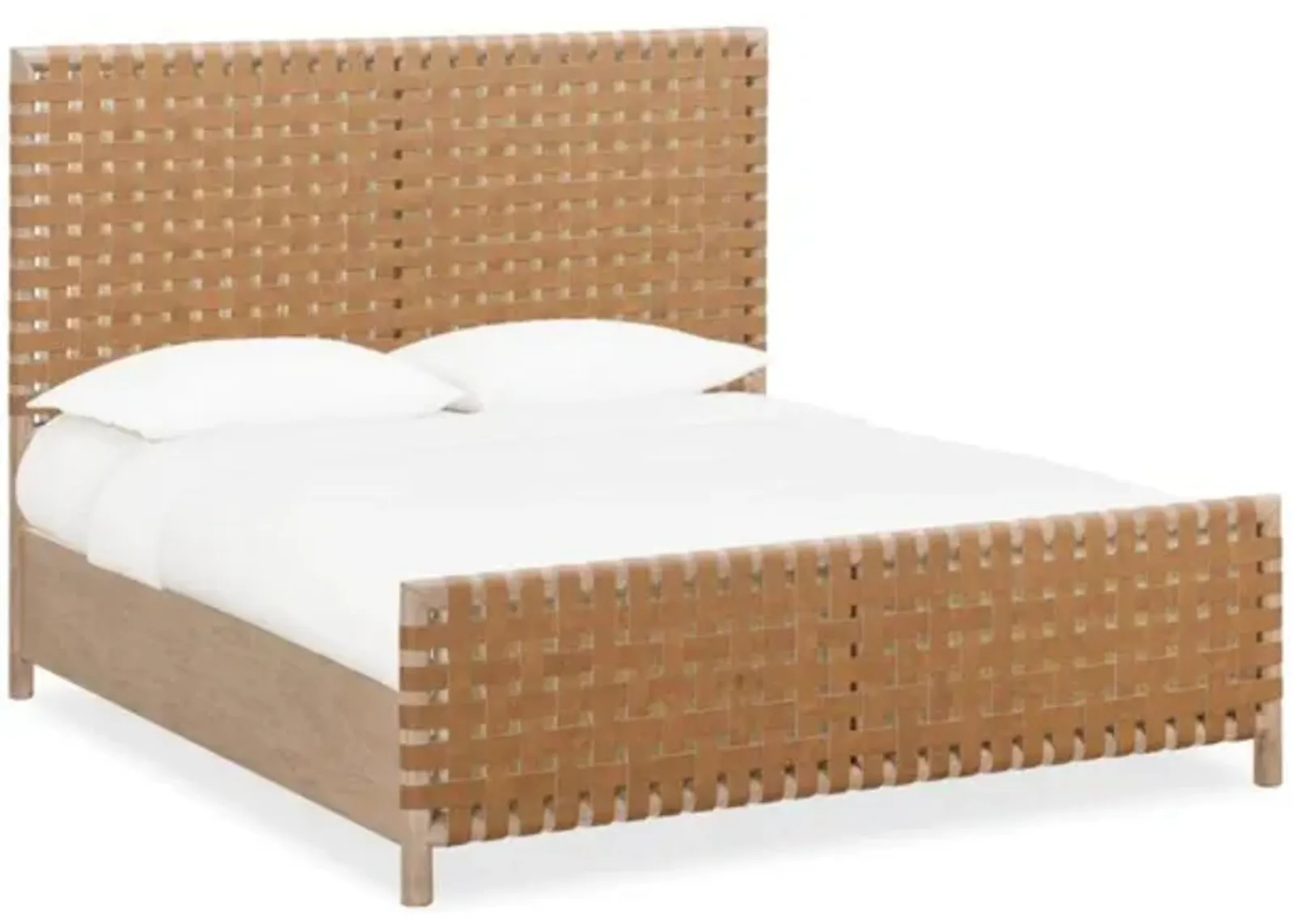 Dorsey Woven Panel Bed in Granola, Queen