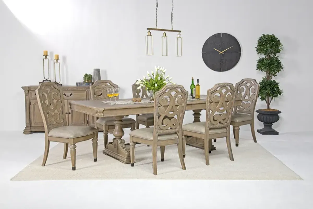 Durango Dining Table & 6 Chairs in Fawn