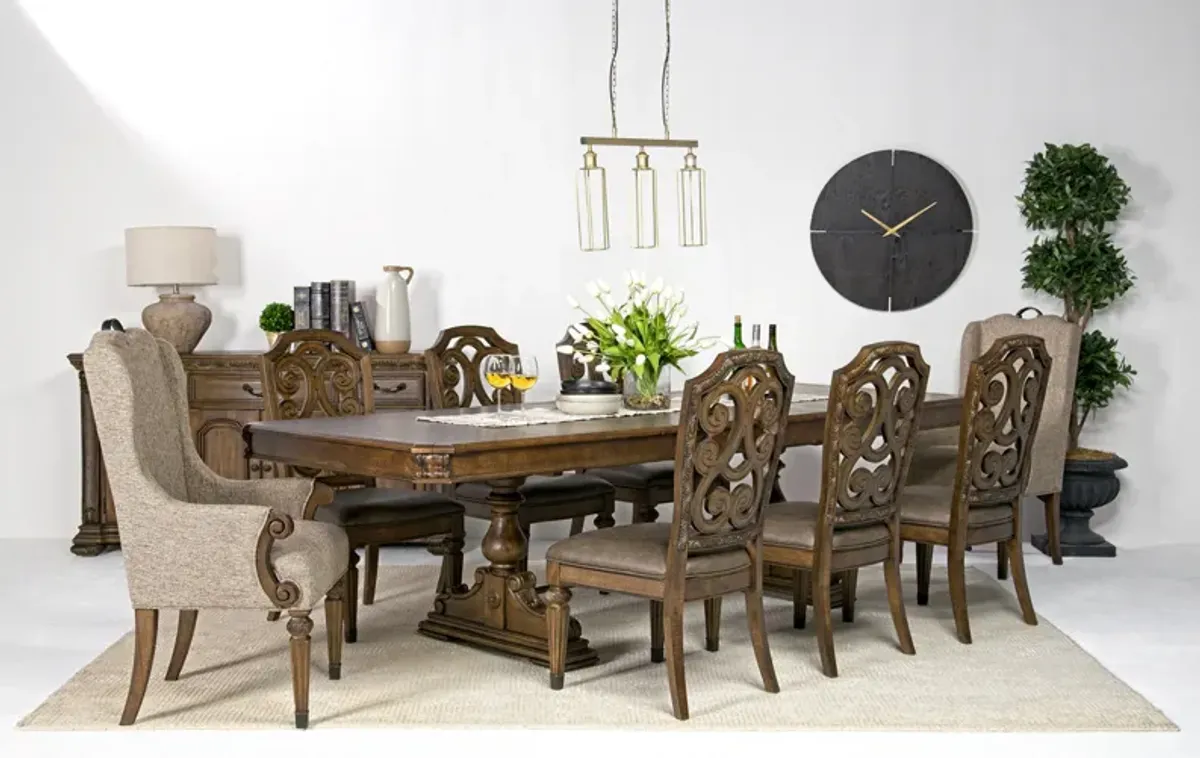 Durango Dining Table, 6 Chairs & 2 Arm Chairs in Willadeene