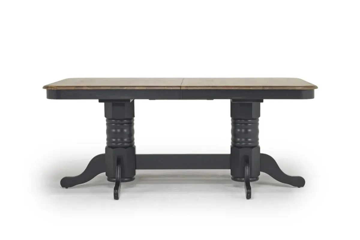 Manchester Adjustable Height Dining Table in Walnut & Espresso