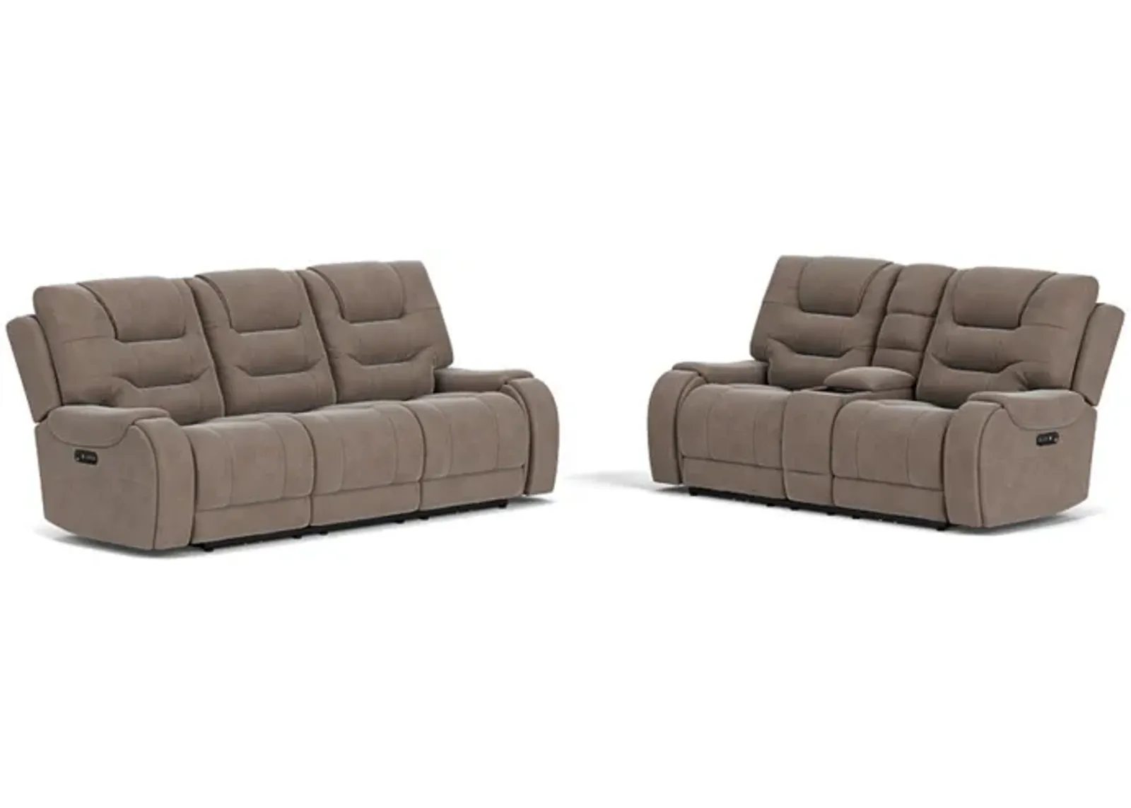 Estilo 2 Power Sofa & Console Loveseat in Gray