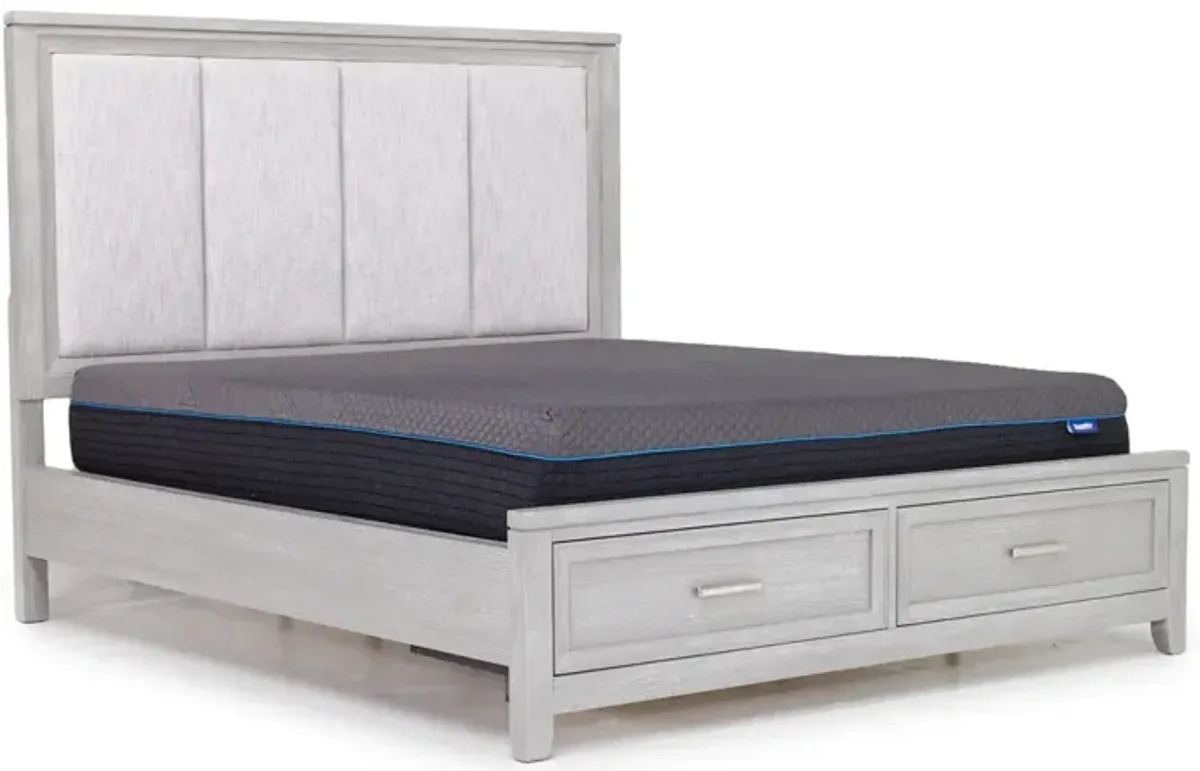 Fiona Storage Bed in Mist Gray, CA King