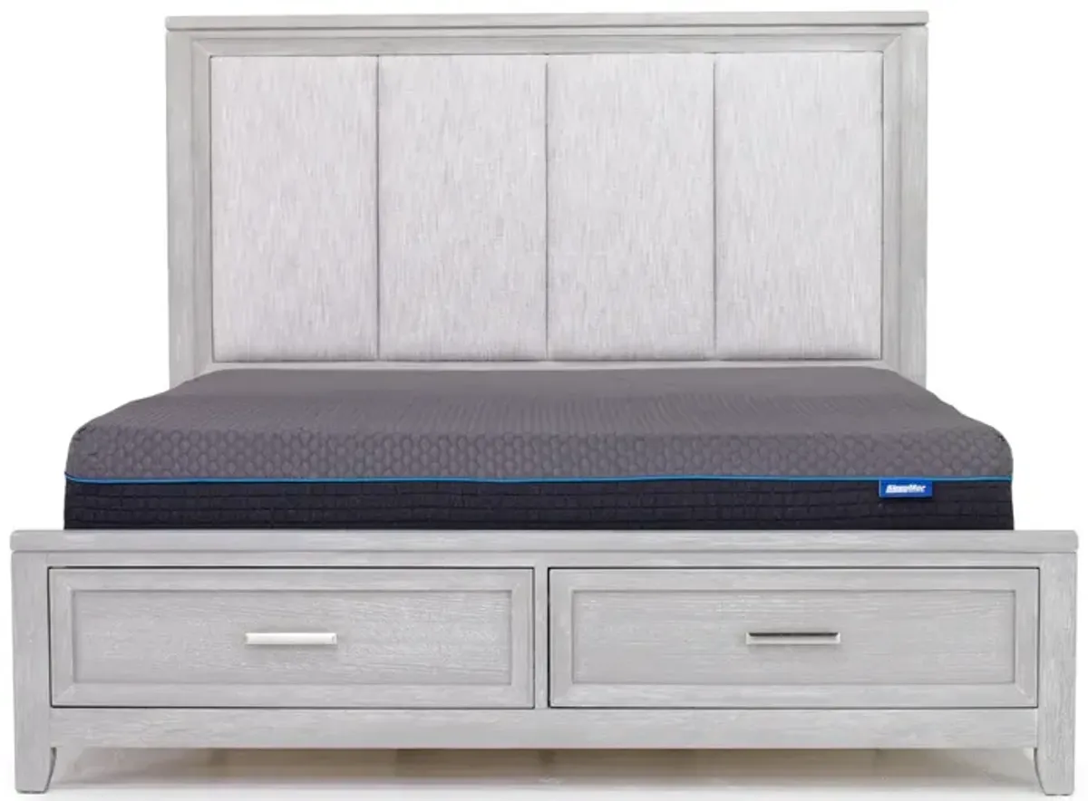 Fiona Storage Bed in Mist Gray, CA King