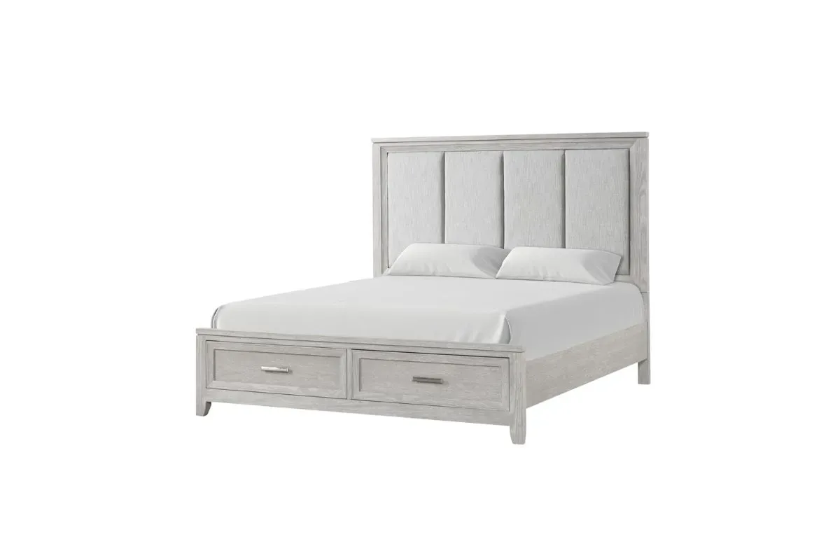 Fiona Storage Bed in Mist Gray, Eastern King