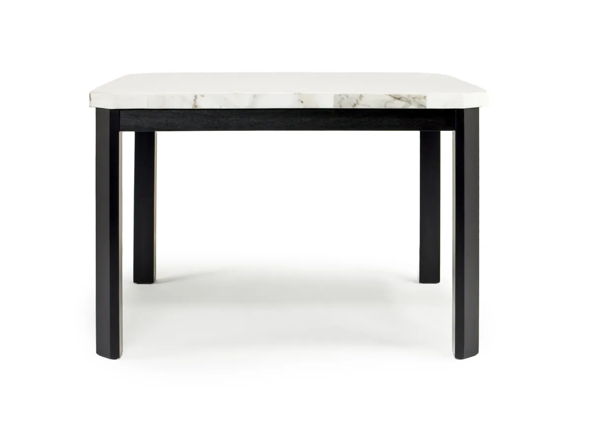 Francisco Square Counter Height Dining Table & 4 Stools in White/Gray