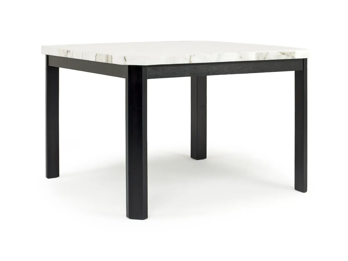 Francisco Square Counter Height Dining Table & 4 Stools in White/Gray