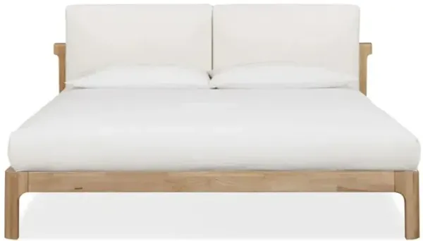 Furano Upholstered Bed, Dresser, Mirror & 1 Drawer Nightstand in Ginger, CA King