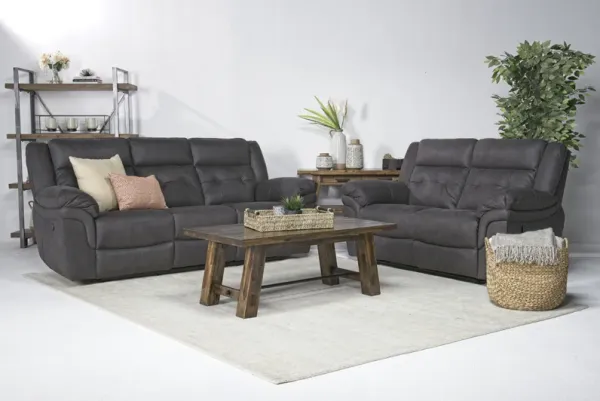 Glenn Reclining Sofa & Loveseat in Gray