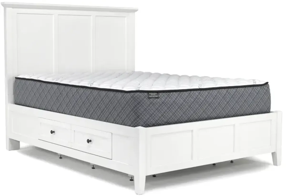 Grace Storage Bed, Dresser, Mirror & Nightstand in Snowfall, Queen