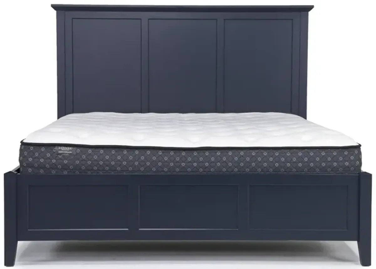 Grace Panel Bed, Dresser, Mirror & Nightstand in Blueberry, CA King