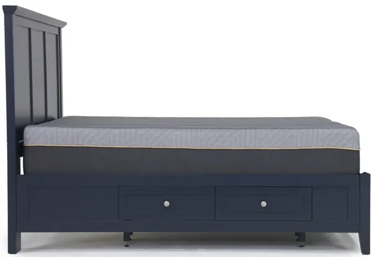 Grace Storage Bed in Blueberry, Queen