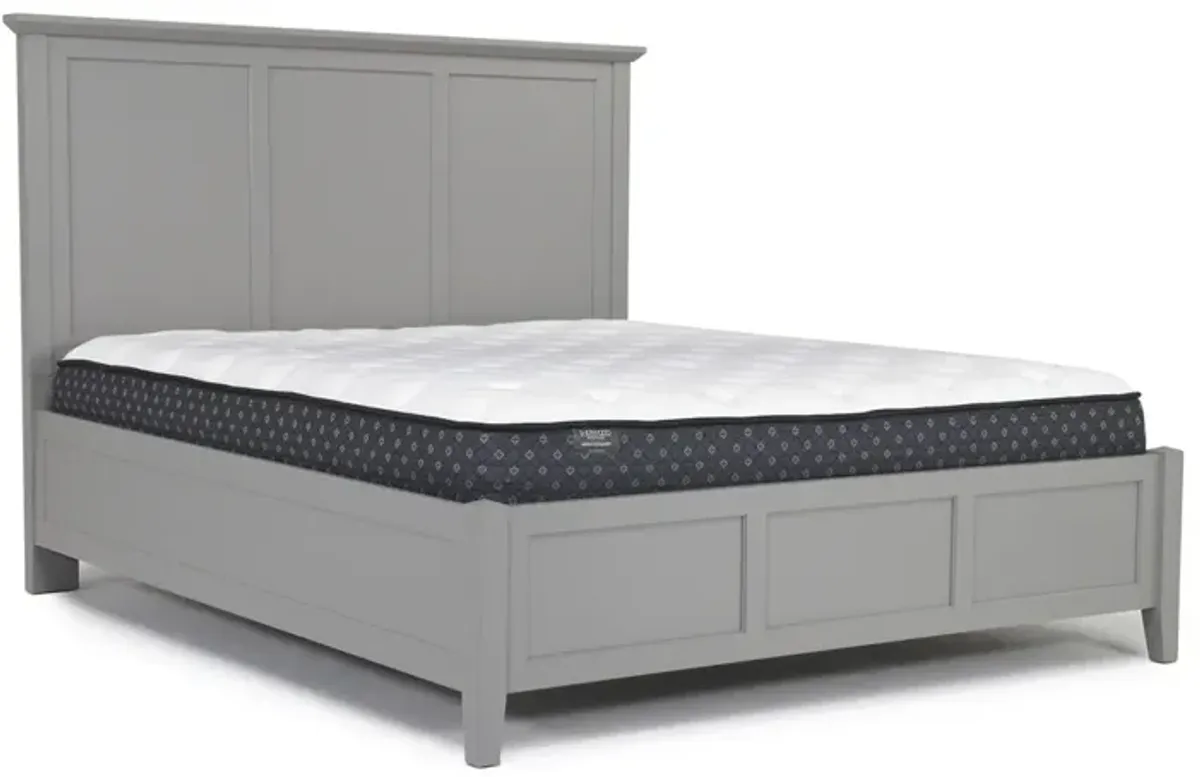 Grace Panel Bed, Dresser, Mirror & Nightstand in Elephant Gray, CA King