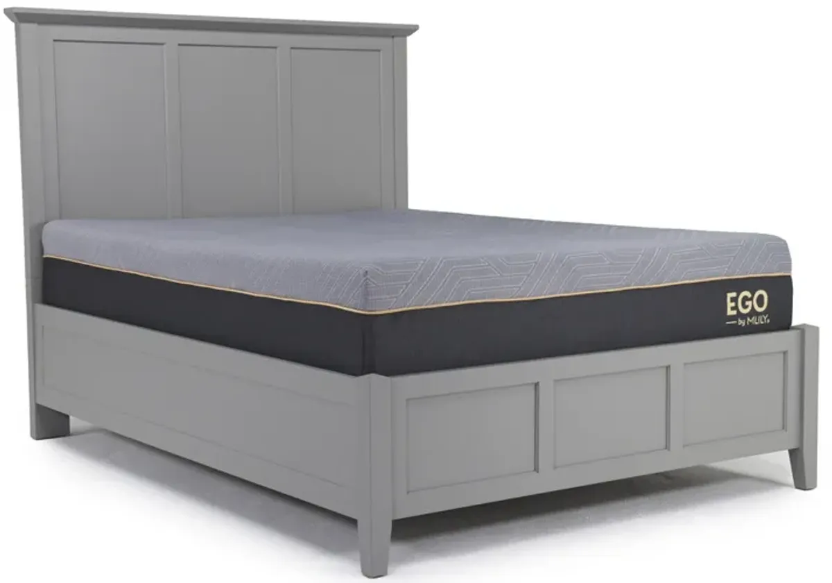 Grace Panel Bed in Elephant Gray, Full