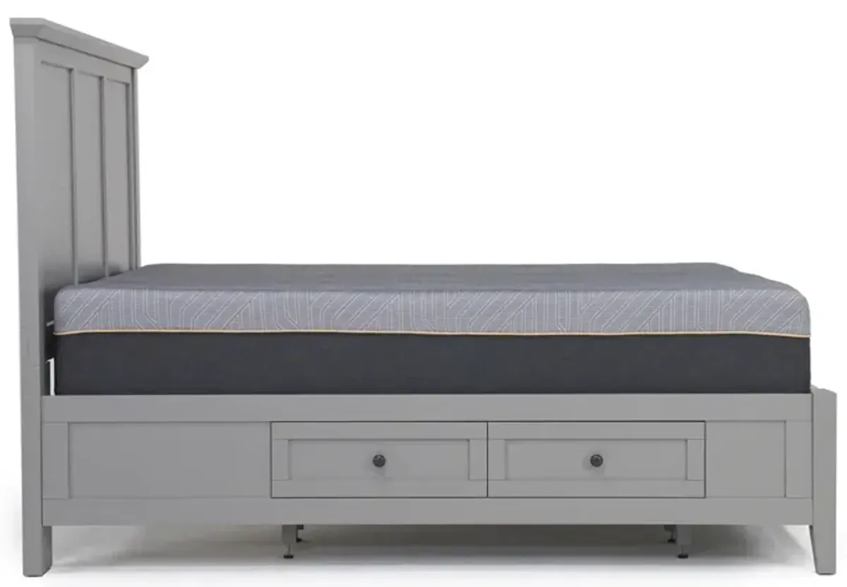 Grace Storage Bed in Elephant Gray, Queen