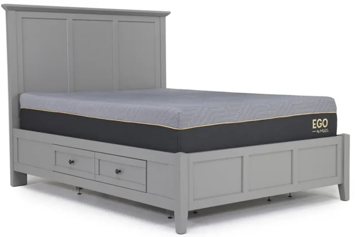 Grace Storage Bed in Elephant Gray, Queen